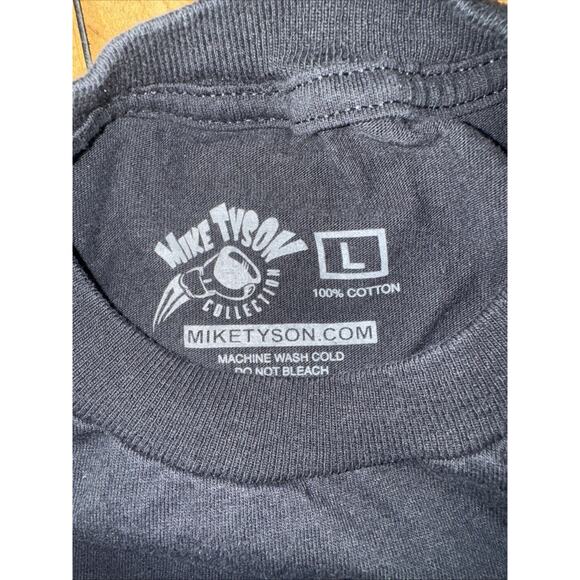 Vintage Mike Tyson Graphic T-Shirt Black Large 21x28 Boxing Legend Tee - Picture 3 of 4